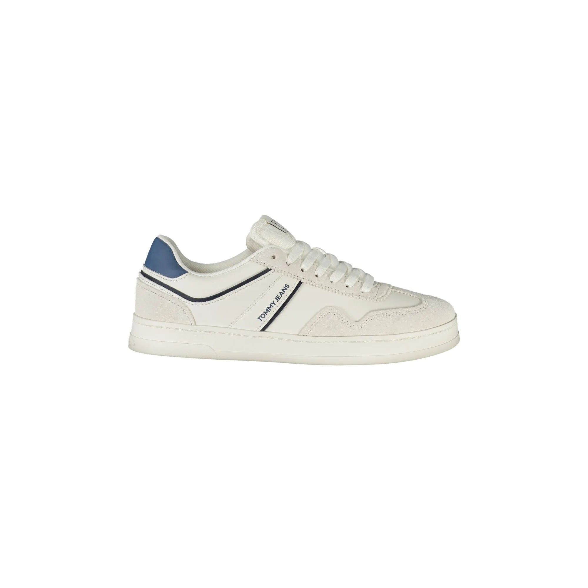 TOMMY HILFIGER Scarpe Sneakers Uomo Bianche con Dettagli a Contrasto Bianco - foto prodotto